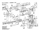 Bosch 0 603 148 642 CSB 800-2 RE Percussion Drill 240 V / GB Spare Parts CSB800-2RE